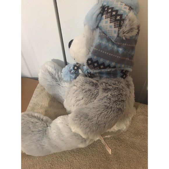Plush Winter Bear Hugfun International Gray Blue 18"‎ - Picture 2 of 5
